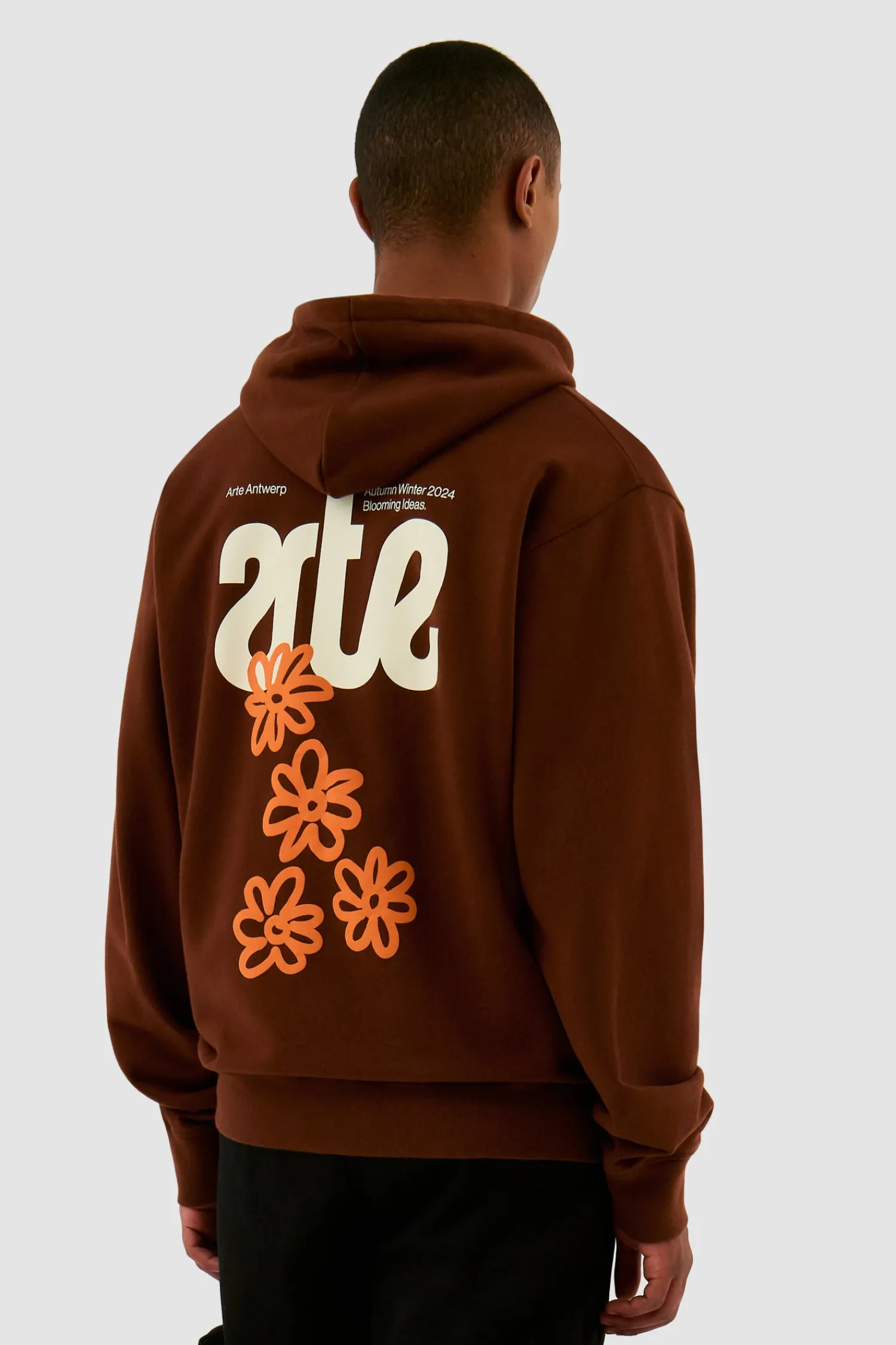 Arte Antwerp Sweat à capuche Blooming Ideas - marron Sale