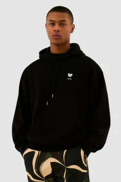 Arte Antwerp Sweat à capuche Heart Flower - Noir Cheap