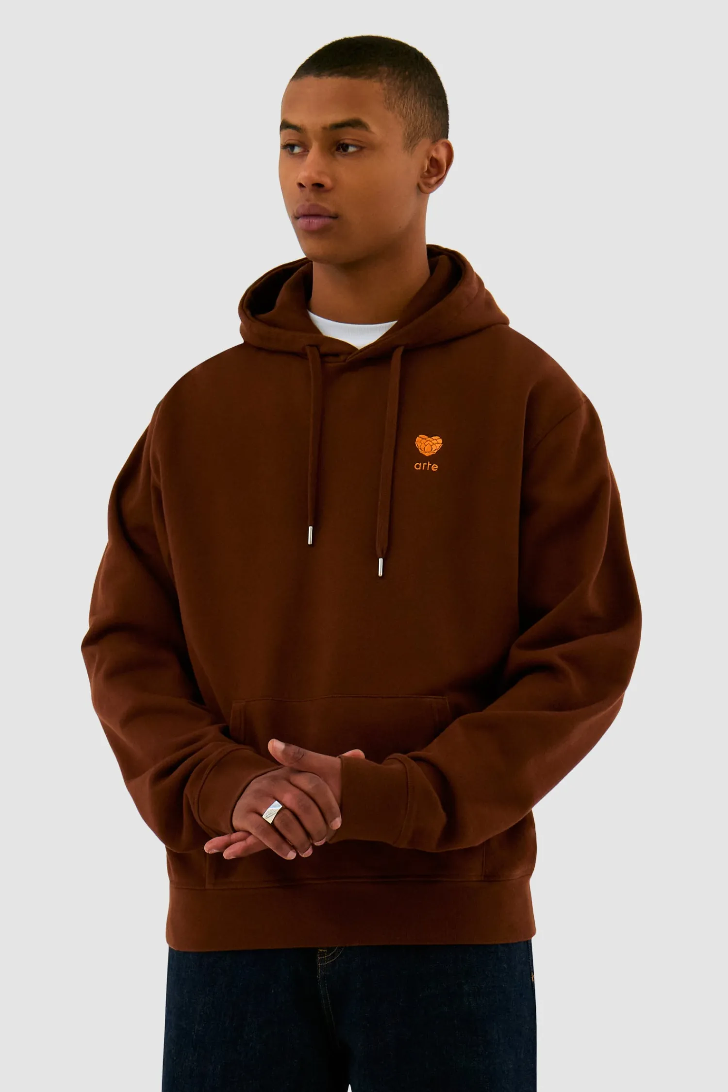 Arte Antwerp Sweat à capuche "Heart Flower" - marron Discount