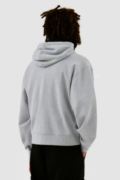 Arte Antwerp Sweat à capuche zippé avec logo fleuri - Gris New