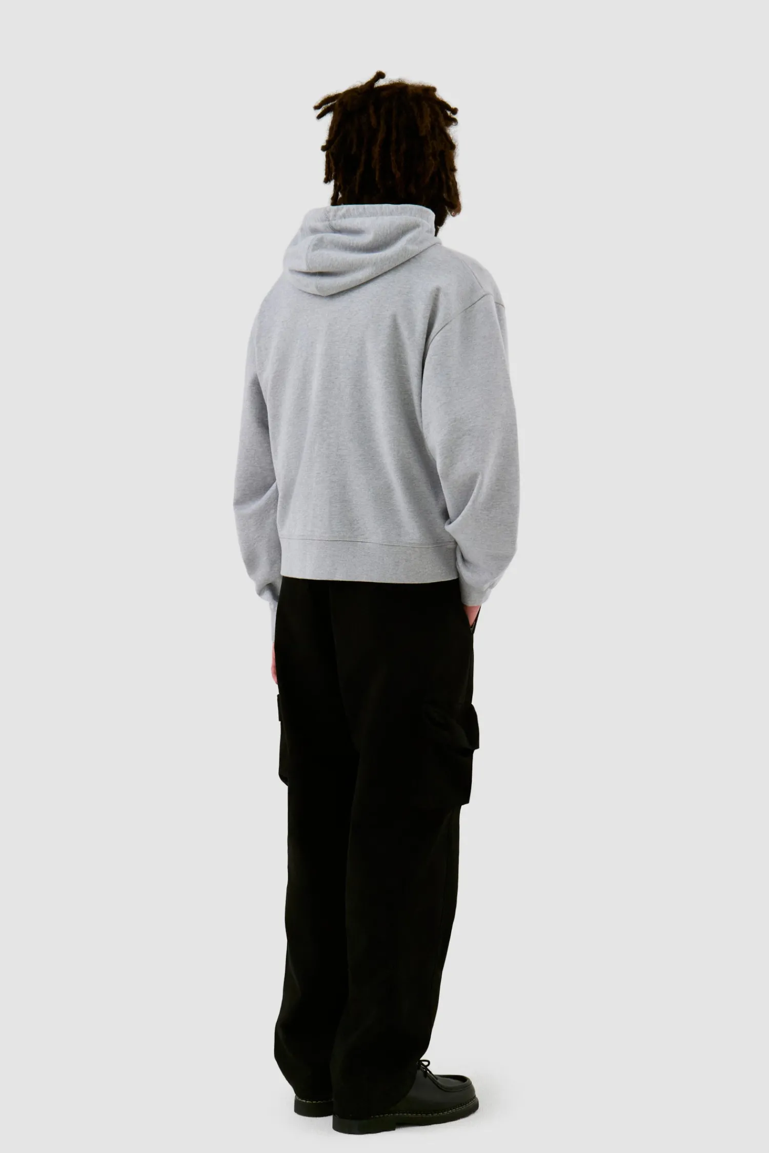 Arte Antwerp Sweat à capuche zippé avec logo fleuri - Gris New