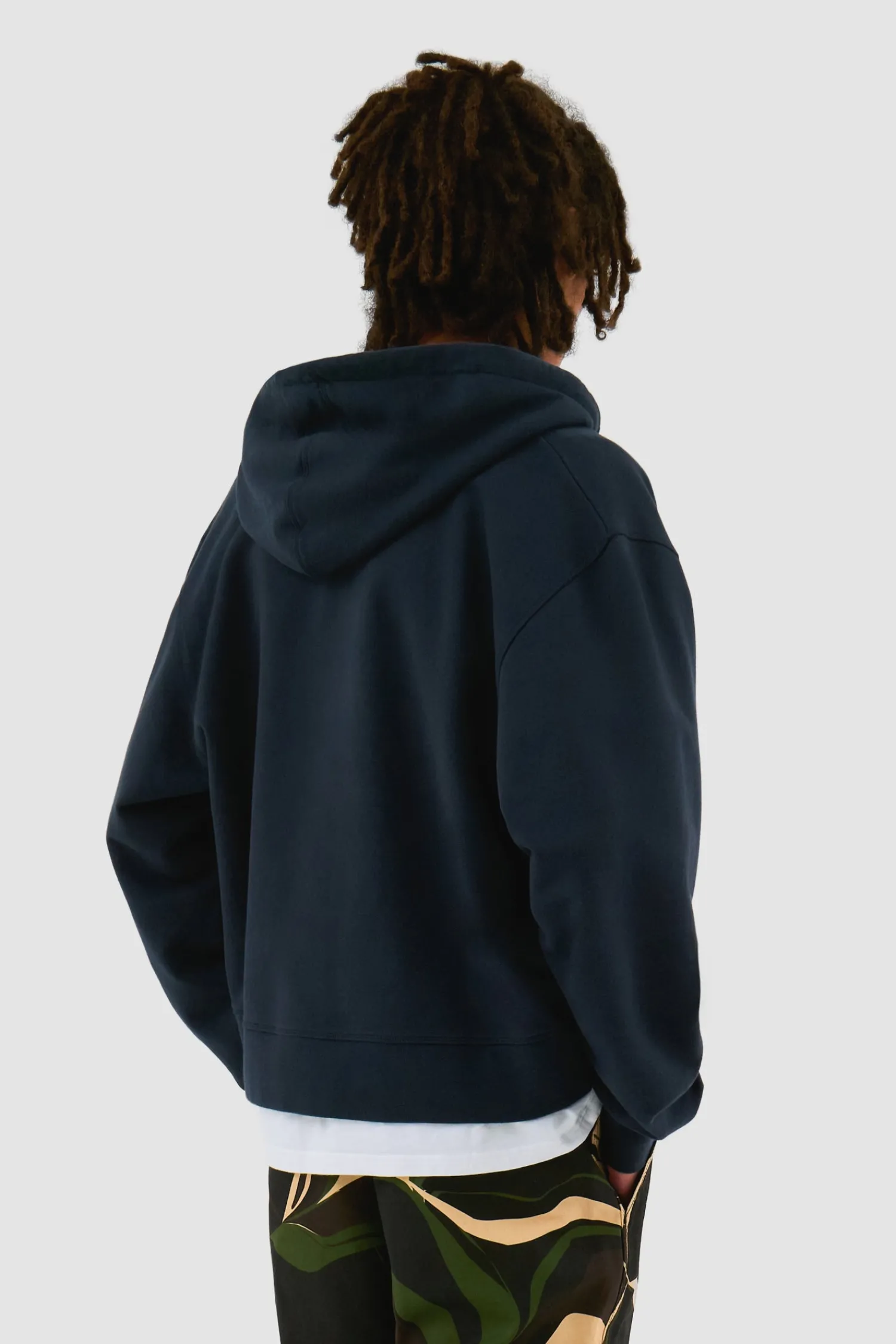Arte Antwerp Sweat à capuche zippé avec logo fleuri - Marine Online