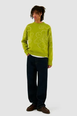Arte Antwerp Tricot à fleurs brodées - Vert clair vertclair Fashion