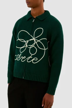 Arte Antwerp Tricot avec logo fleuri - vert Flash Sale