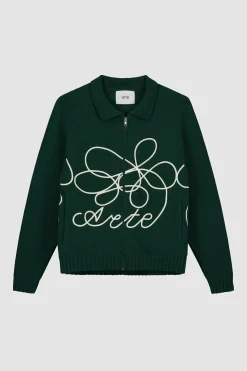Arte Antwerp Tricot avec logo fleuri - vert Flash Sale