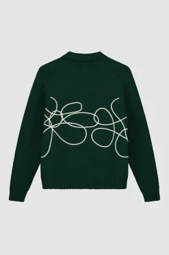 Arte Antwerp Tricot avec logo fleuri - vert Flash Sale