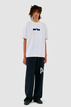 Arte Antwerp T-shirt à broderie Blur - blanc Clearance