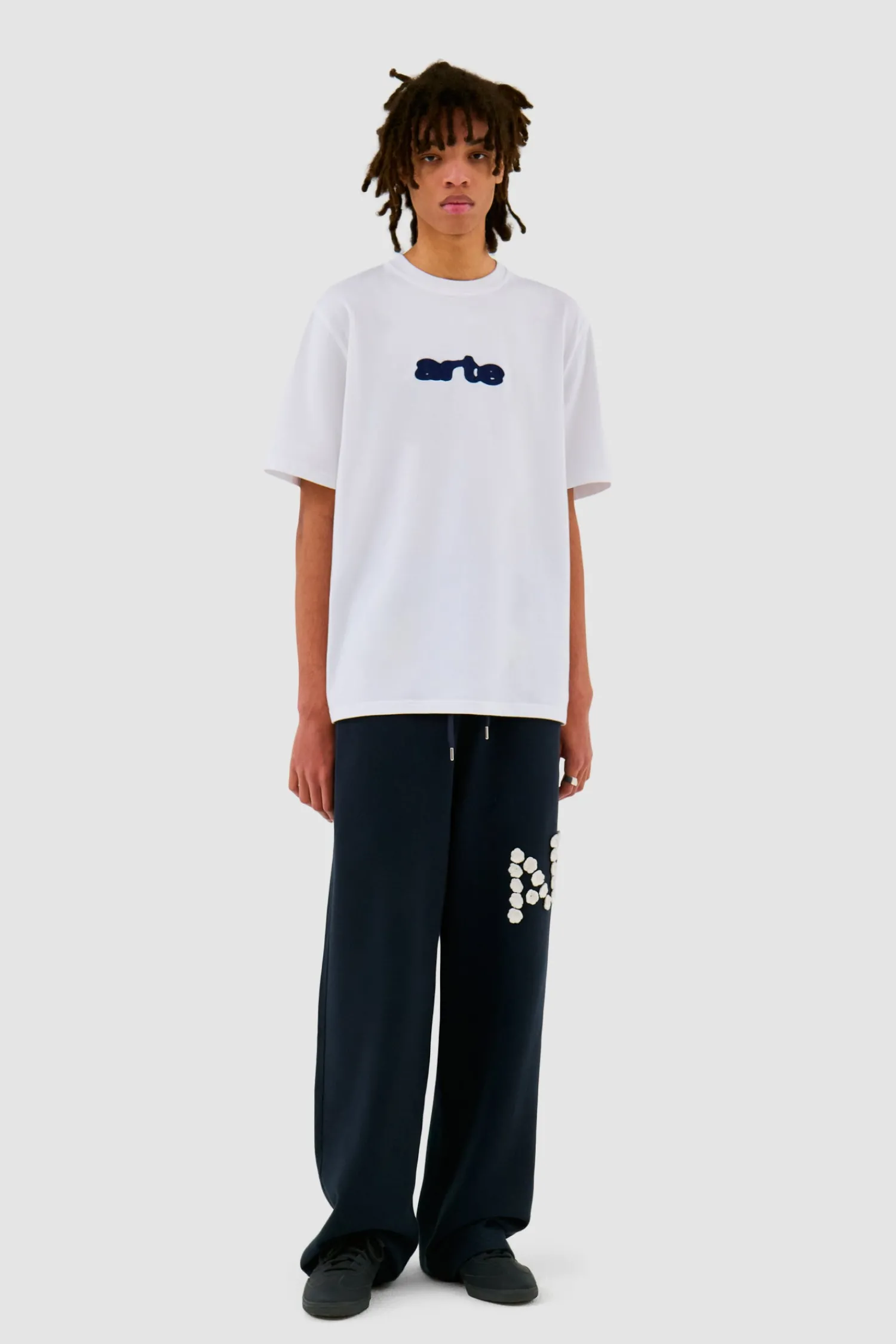 Arte Antwerp T-shirt à broderie Blur - blanc Clearance