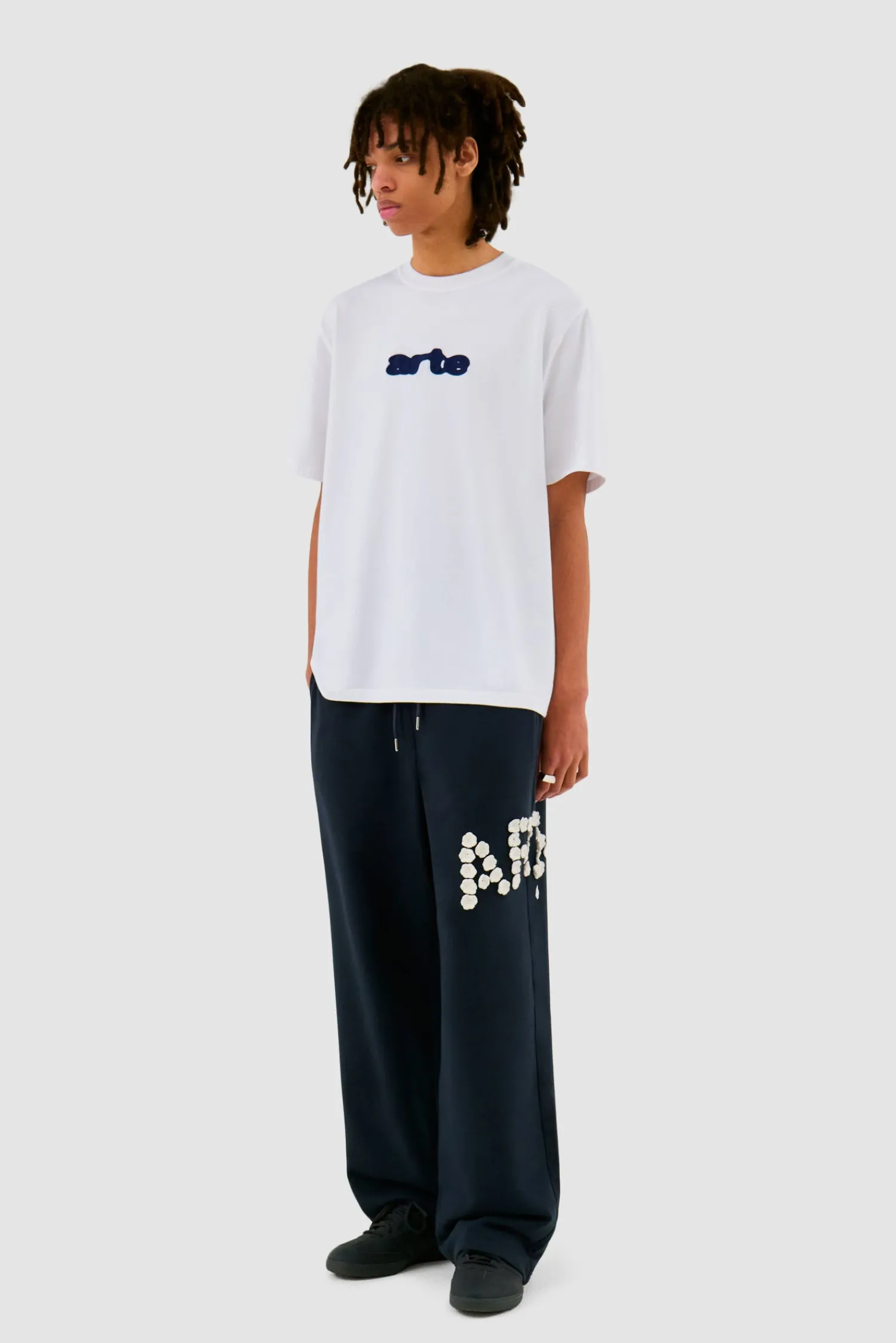 Arte Antwerp T-shirt à broderie Blur - blanc Clearance