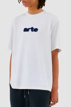Arte Antwerp T-shirt à broderie Blur - blanc Clearance