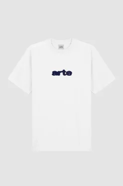Arte Antwerp T-shirt à broderie Blur - blanc Clearance