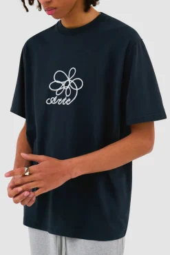 Arte Antwerp T-shirt à broderie de fleurs - Marine Store