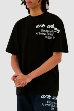 Arte Antwerp T-shirt à manches Blooming Ideas - Noir Online