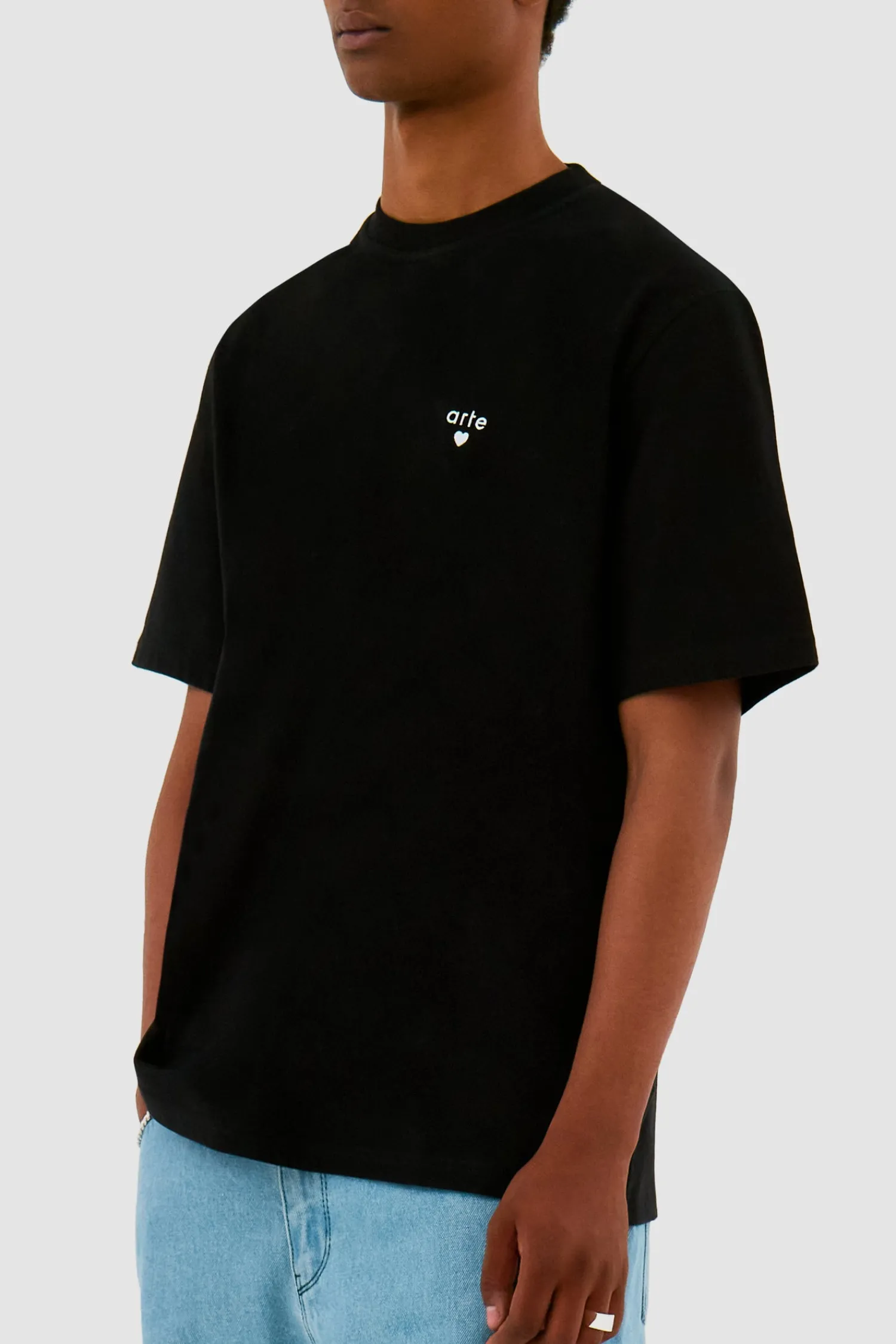 Arte Antwerp T-shirt avec logo en forme de cœur - Noir Flash Sale