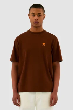 Arte Antwerp T-shirt avec logo en forme de cœur - marron Discount