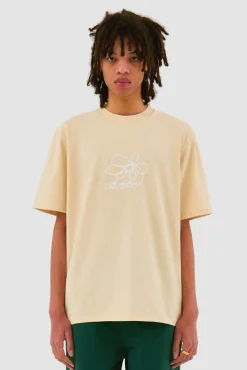 Arte Antwerp T-shirt brodé de fleurs - Crème Cheap