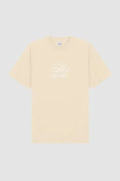 Arte Antwerp T-shirt brodé de fleurs - Crème Cheap