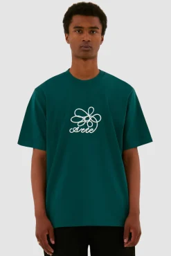 Arte Antwerp T-shirt brodé de fleurs - vert Flash Sale