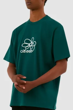 Arte Antwerp T-shirt brodé de fleurs - vert Flash Sale