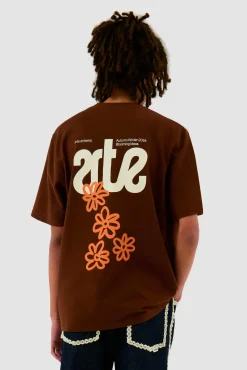 Arte Antwerp T-shirt dos fleuri - marron Best Sale