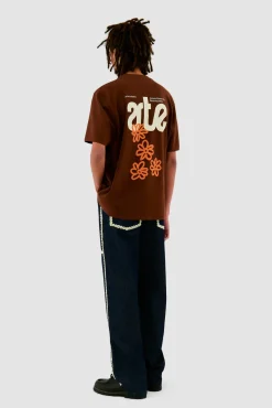 Arte Antwerp T-shirt dos fleuri - marron Best Sale