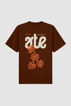 Arte Antwerp T-shirt dos fleuri - marron Best Sale