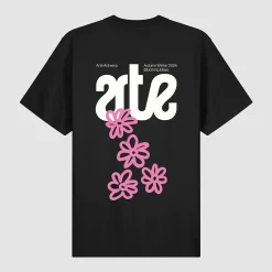 Arte Antwerp T-shirt dos fleuri - Noir Discount