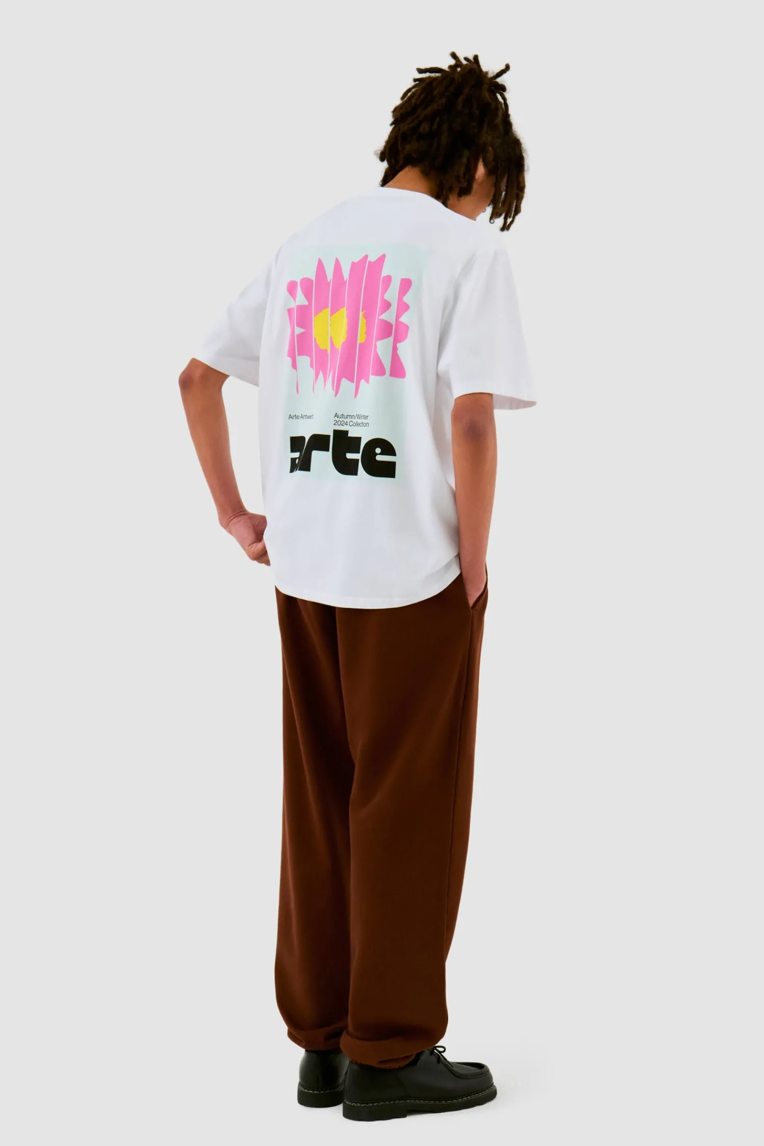 Arte Antwerp T-shirt Flower Poster - blanc Best Sale