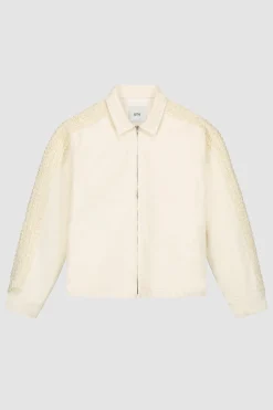 Arte Antwerp Veste à bandes fleuries - Crème Best Sale