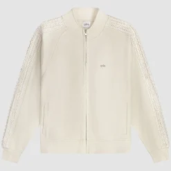 Arte Antwerp Veste à bandes fleuries - Crème Cheap