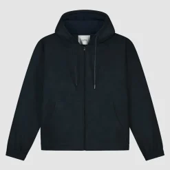 Arte Antwerp Veste à capuche en cuir - Marine Flash Sale