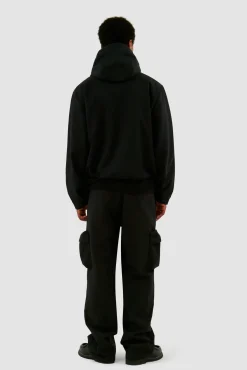 Arte Antwerp Veste à capuche en nylon avec poches 3D - Noir Store