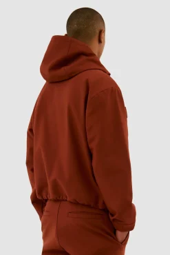 Arte Antwerp Veste à capuche en nylon avec poches 3D - Orange Fashion