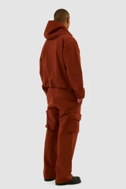 Arte Antwerp Veste à capuche en nylon avec poches 3D - Orange Fashion