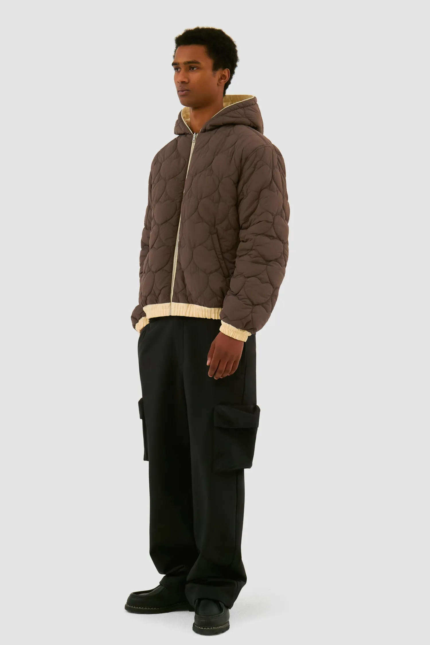 Arte Antwerp Veste à capuche réversible - Crème Cheap
