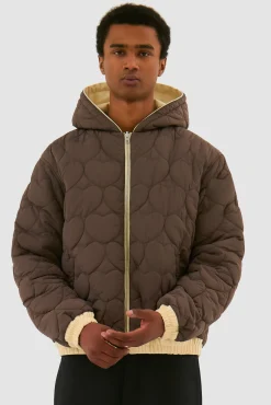 Arte Antwerp Veste à capuche réversible - Crème Cheap