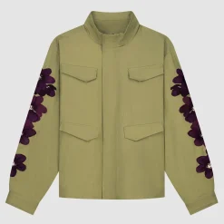 Arte Antwerp Veste brodée de fleurs - Vert olive Vertolive Hot