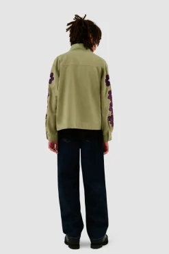 Arte Antwerp Veste brodée de fleurs - Vert olive Vertolive Hot