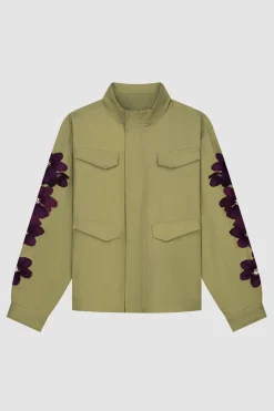 Arte Antwerp Veste brodée de fleurs - Vert olive Vertolive Hot