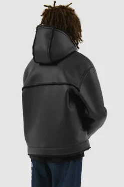 Arte Antwerp Veste en shearling - Noir Hot