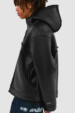 Arte Antwerp Veste en shearling - Noir Hot