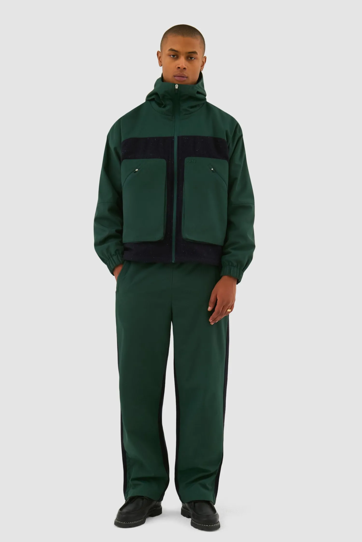 Arte Antwerp Veste technique en laine - vert Cheap