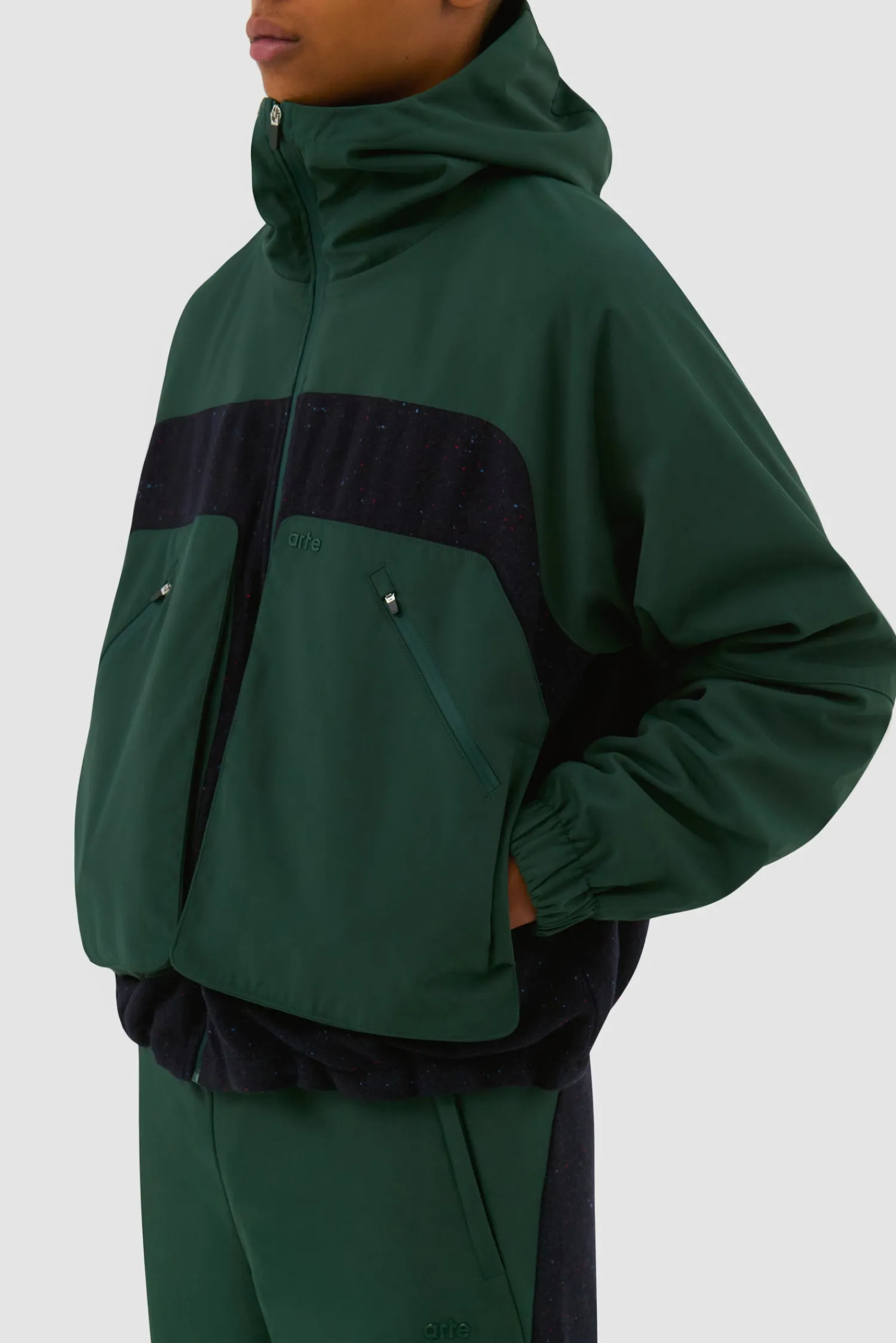 Arte Antwerp Veste technique en laine - vert Cheap