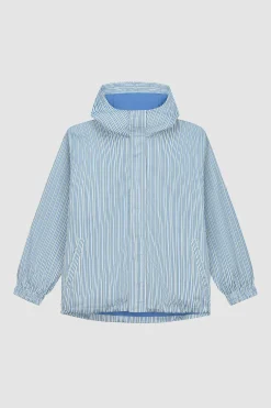 Arte Antwerp Veste technique rayée - Blanc/ Bleu Flash Sale